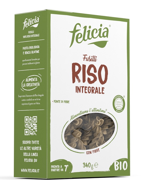 FELICIA BIO RISO INTEGRALE FUSILLI 340 G - pharmaluna