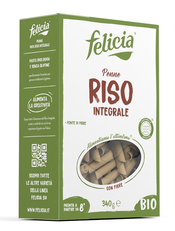 FELICIA BIO RISO INTEGRALE PENNE 340 G - pharmaluna