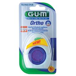 GUM ORTHO FLOSS FILO SPUGNOSO 50 PEZZI - pharmaluna