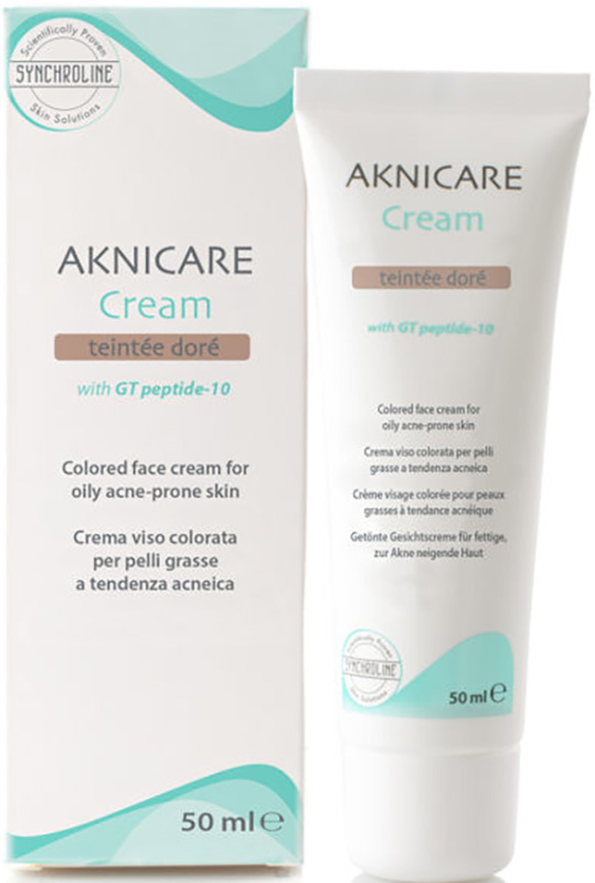 AKNICARE CREAM CREMA COLORATA TEINTEE DORE' 50 ML - pharmaluna