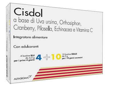 CISDOL 4 BUSTINE BLU DA 4,5 G + 10 BUSTINE GIALLE DA 3 G - pharmaluna
