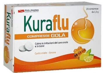 KURAFLU GOLA LIMONE/MIELE 20 COMPRESSE - pharmaluna