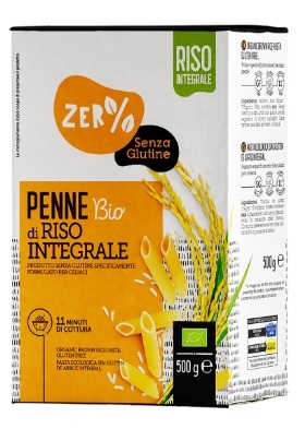 ZERO% GLUTINE PENNE DI RISO INTEGRALE SENZA GLUTINE BIO 500 G - pharmaluna