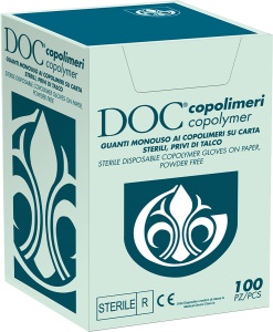 GUANTO IN POLIETILENE ELASTICIZZATO SU SUPPORTO DI CARTA SUPERFICIE LISCIA PRIVO DI TALCO 100 PEZZI - pharmaluna