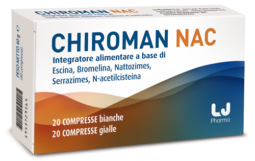 CHIROMAN NAC 20 COMPRESSE BIANCHE + 20 COMPRESSE GIALLE - pharmaluna