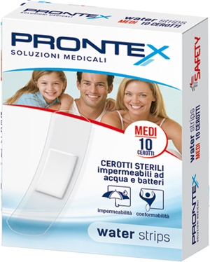 CEROTTO PRONTEX WATER STRIPS MEDIO 10 PEZZI - pharmaluna