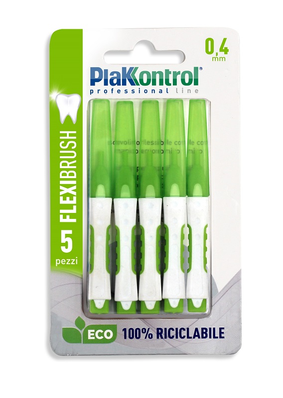 PLAKKONTROL SCOVOLINO INTERDENTALE FLEXI BRUSH04 BLISTER 5 PEZZI - pharmaluna