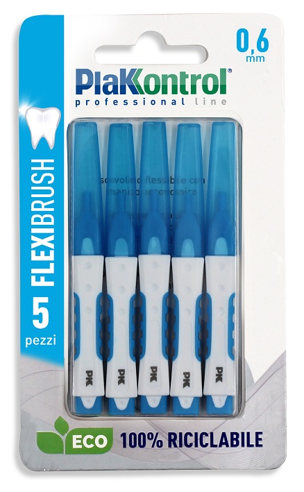 PLAKKONTROL SCOVOLINO INTERDENTALE FLEXI BRUSH06 BLISTER 5 PEZZI - pharmaluna