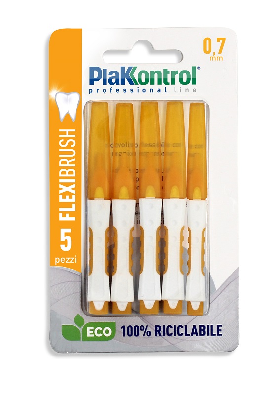 PLAKKONTROL SCOVOLINO INTERDENTALE FLEXI BRUSH07 BLISTER 5 PEZZI - pharmaluna