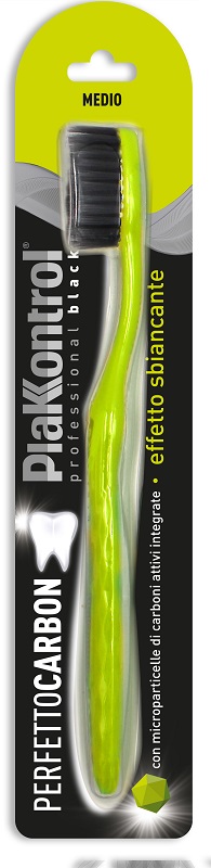 PLAKKONTROL PERFETTO CARBON SPAZZOLINO MANUALE BLISTER 1 PEZZO - pharmaluna