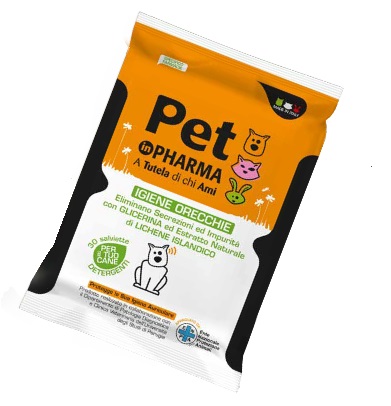 PET IN PHARMA SALVIETTINE ORECCHIE CANE 30 PEZZI - pharmaluna