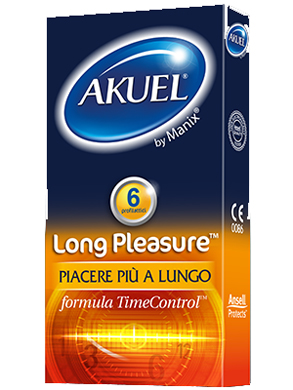 PROFILATTICO ANSELL AKUEL BY MANIX LONG PLEASURE B 6 PEZZI - pharmaluna