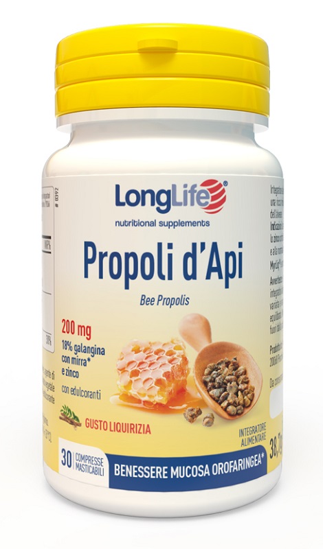 LONGLIFE PROPOLI D'API 30 COMPRESSE - pharmaluna
