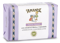 L'AMANDE MARSEILLE SAPONE VEGETALE MALVA/CALENDULA 200 G - pharmaluna