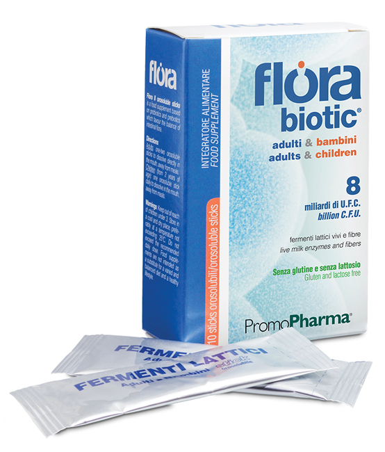 FLORA 8 10 STICK OROSOLUBILI ADULTI E BAMBINI - pharmaluna