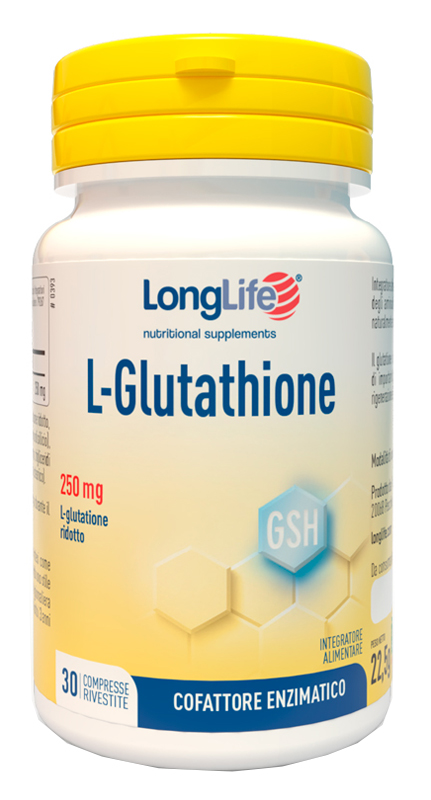 LONGLIFE L-GLUTATHIONE 250 MG 30 COMPRESSE - pharmaluna