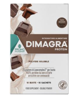 DIMAGRA PROTEIN CIOCCOLATO 10 BUSTE - pharmaluna
