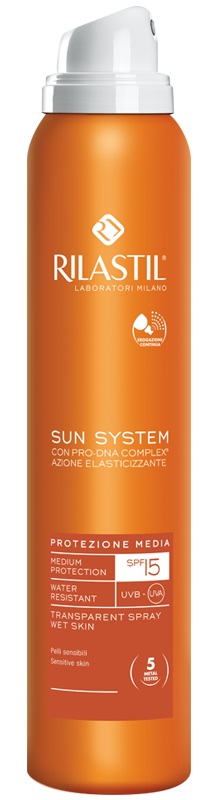 RILASTIL SUN SYSTEM PHOTO PROTECTION THERAPY SPF15 TRANSPARENT SPRAY 200 ML - pharmaluna