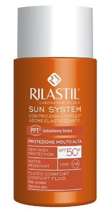 RILASTIL SUN SYSTEM PHOTO PROTECTION THERAPY SPF50+ COMFORT FLUIDO 50 ML - pharmaluna