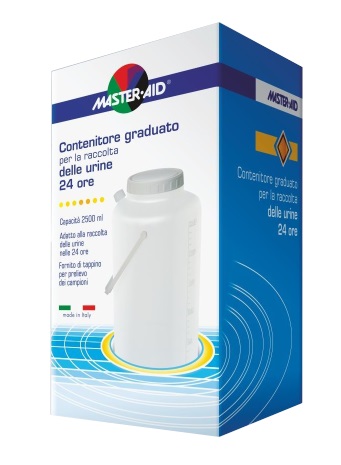 CONTENITORE RACCOLTA URINA MASTER-AID 24 H 2500 ML - pharmaluna