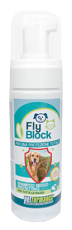 FLYBLOCK SHAMPOO SECCO CANI/GATTI 150 ML - pharmaluna