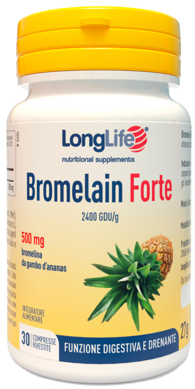 LONGLIFE BROMELAIN FORTE 30 COMPRESSE - pharmaluna