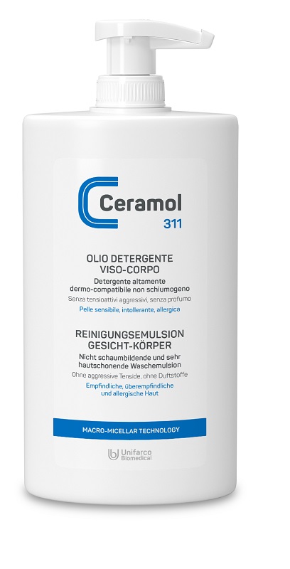 CERAMOL 311 OLIO DETERGENTE VISO/CORPO 400 ML - pharmaluna