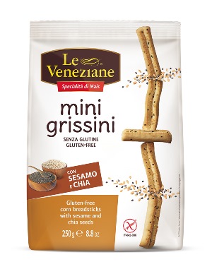 LE VENEZIANE MINI GRISSINI SESAMO E CHIA 250 G - pharmaluna