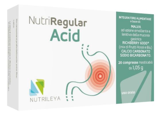 NUTRIREGULAR ACID 20 COMPRESSE MASTICABILI - pharmaluna