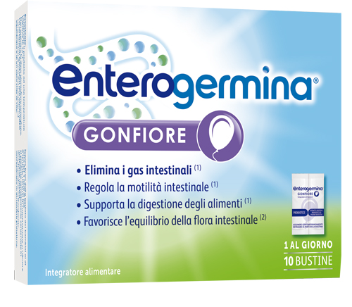 ENTEROGERMINA GONFIORE 10 BUSTINE BIPARTITE - pharmaluna