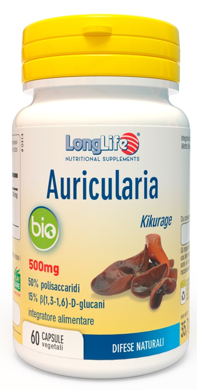 LONGLIFE AURICULARIA BIO 60 CAPSULE - pharmaluna