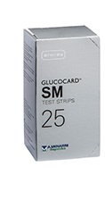 TEST STRIPS PER MISURAZIONE GLICEMIA GLUCOCARD SM 25 PEZZI - pharmaluna