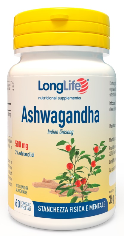 LONGLIFE ASHWAGANDHA 60 CAPSULE 500 MG - pharmaluna