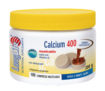 LONGLIFE CALCIUM CACAO 100 COMPRESSE 400 MG - pharmaluna