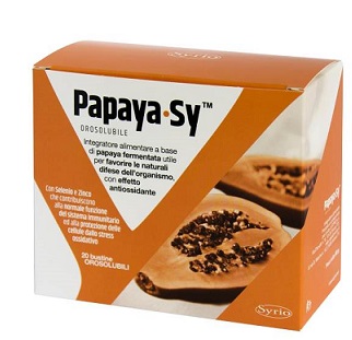 PAPAYA-SY 20 BUSTINE 92 G POLVERE OROSOLUBILE - pharmaluna