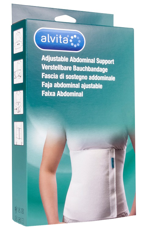 ALVITA FASCIA ADDOMINALE MISURA 1 CIRCONFERENZA 75-95 CM - pharmaluna