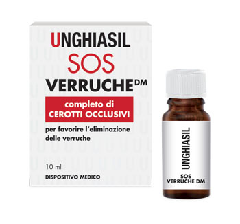 DISPOSITIVO MEDICO PER VERRUCHE IN FLACONE CON PENNELLINO 10 ML + 9 CEROTTI COPRIVERRUCA - pharmaluna