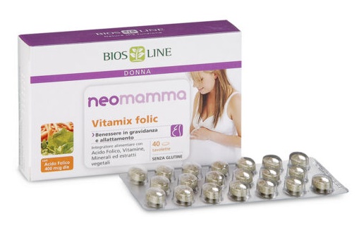 BIOSLINE NEOMAMMA VITAMIX FOLIC 40 COMPRESSE NEW - pharmaluna