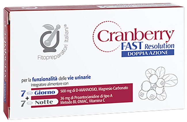 CRANBERRY D-FAST 7 COMPRESSE + 7 COMPRESSE - pharmaluna