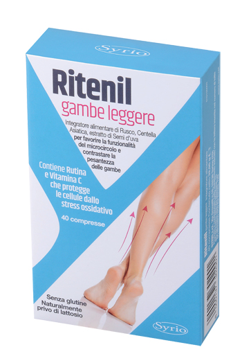 RITENIL GAMBE LEGGERE 40 COMPRESSE - pharmaluna