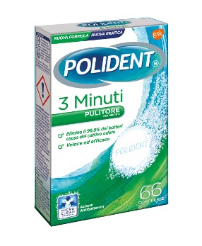 POLIDENT 3 MINUTI 66 COMPRESSE - pharmaluna