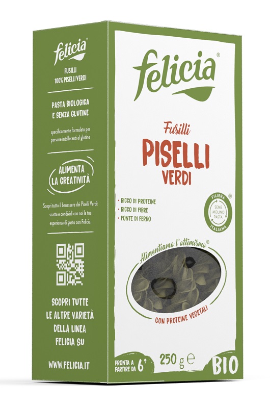 FELICIA BIO FUSILLI PISELLI VERDI 250 G - pharmaluna