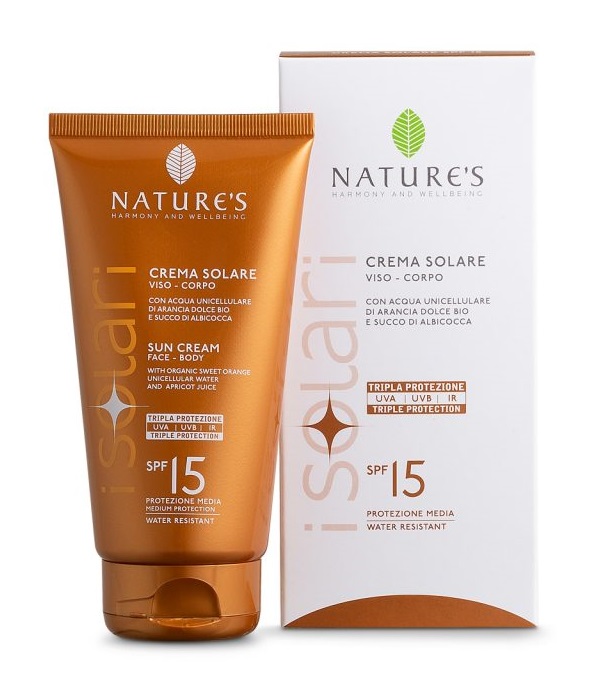 NATURE'S I SOLARI CREMA SOLARE VISO E CORPO SPF 15 IR SUN 150 ML - pharmaluna