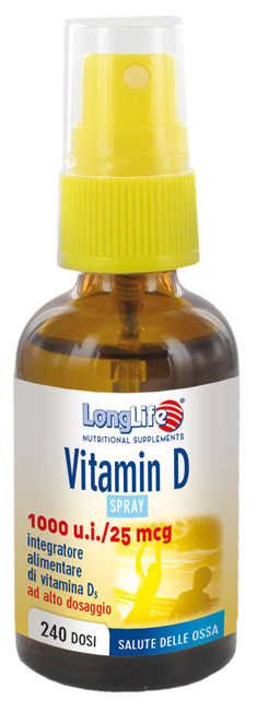 LONGLIFE VITAMIN D3 1000UI SPRAY 30 ML - pharmaluna