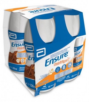 ENSURE NUTRIVIGOR CIOCCOLATO 4 BOTTIGLIE DA 220 ML - pharmaluna