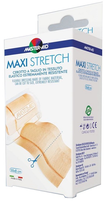 MASTER-AID STRETCH CEROTTO A TAGLIO IN TESSUTO ELASTICO RESISTENTE 50 X 8 CM - pharmaluna
