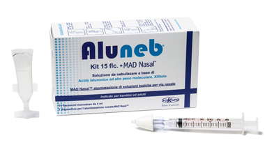 ALUNEB KIT SOLUZIONE ISOTONICA 15 FLACONCINI DA 4 ML + MAD NASAL ATOMIZZATORE - pharmaluna