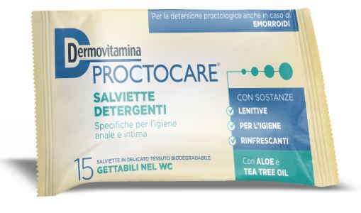 DERMOVITAMINA PROCTOCARE 15 SALVIETTINE DETERGENTI - pharmaluna