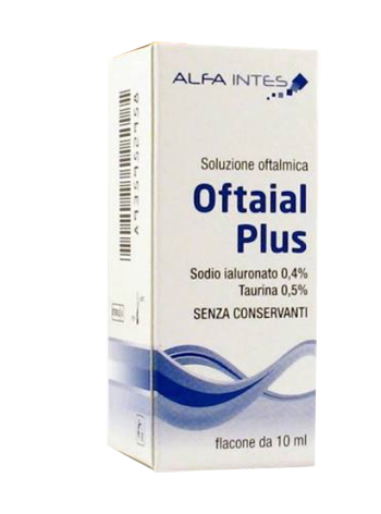 SOLUZIONE OFTALMICA OFTAIAL PLUS ACIDO IALURONICO 0,4% E TAURINA 10ML - pharmaluna