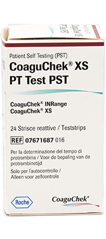 COAGUCHEK XS PT PST 24 STRISCE TEST - pharmaluna